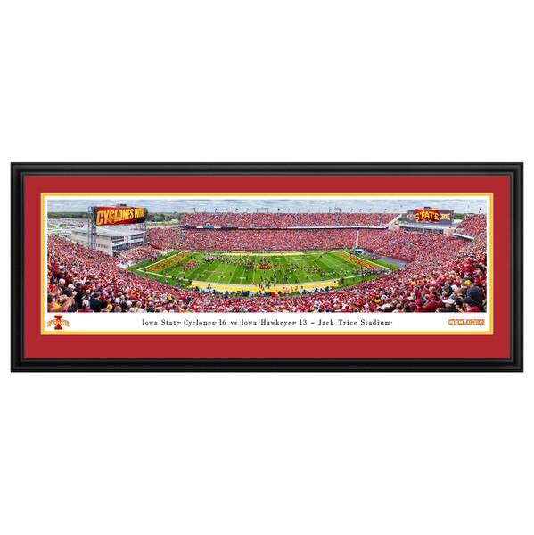 Framed & Matted Panorama Print of Jack Trice Stadium 2025 (44"x18")
